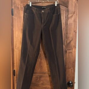 Brown Straight-Leg Pants Lee Jeans Size 10 Medium